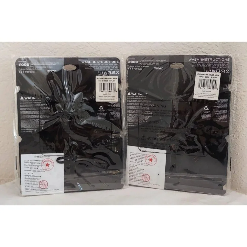 NFL Game Day Atlanta Falcons Adult Adjustable Face Mask Covering - 2pk Lot